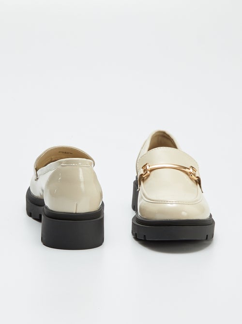 Imitatieleren loafers met plateauzool - Kiabi Imitatieleren loafers met plateauzool - Kiabi
