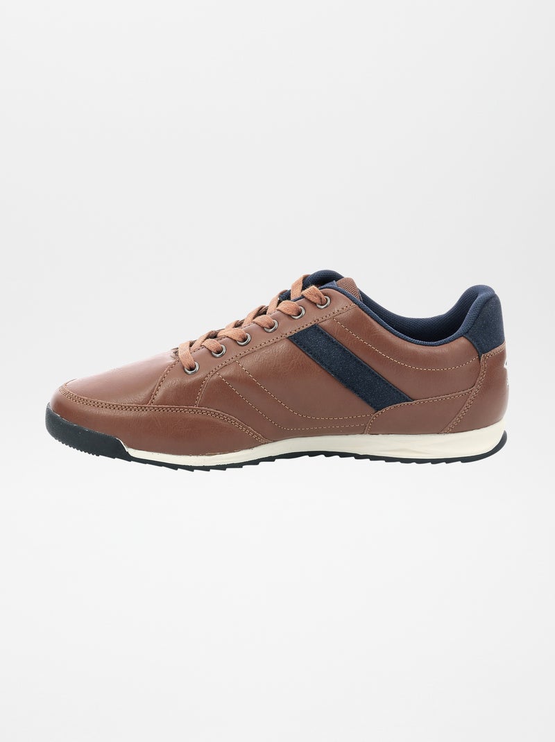Imitatieleren stadssneakers 'Umbro' BRUIN - Kiabi