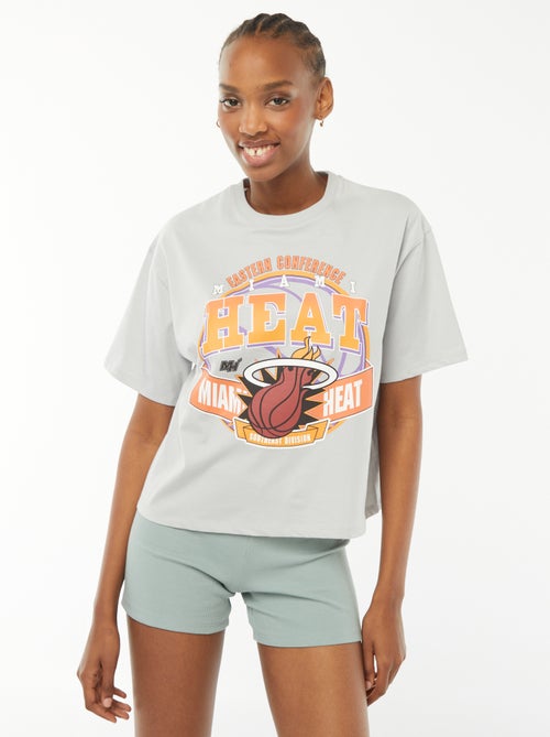 Ingekort T-shirt met korte mouwen 'Miami Heat' - Kiabi