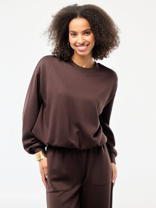 Ingekorte sweater met bollend effect - Kiabi Ingekorte sweater met bollend effect - Kiabi