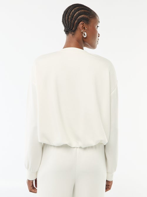 Ingekorte sweater met bollend effect - Kiabi