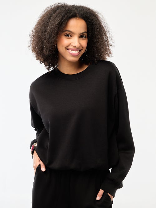 Ingekorte sweater met bollend effect - Kiabi Ingekorte sweater met bollend effect - Kiabi