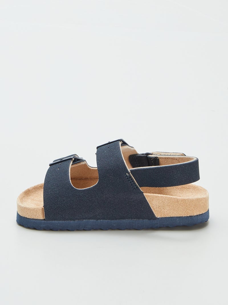 Instappers van suèdine met klittenband BLAUW - Kiabi