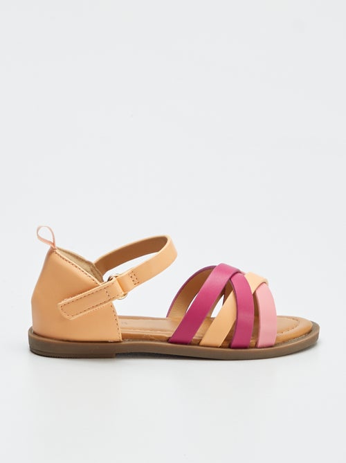 Iriserende sandalen met riempjes - Kiabi