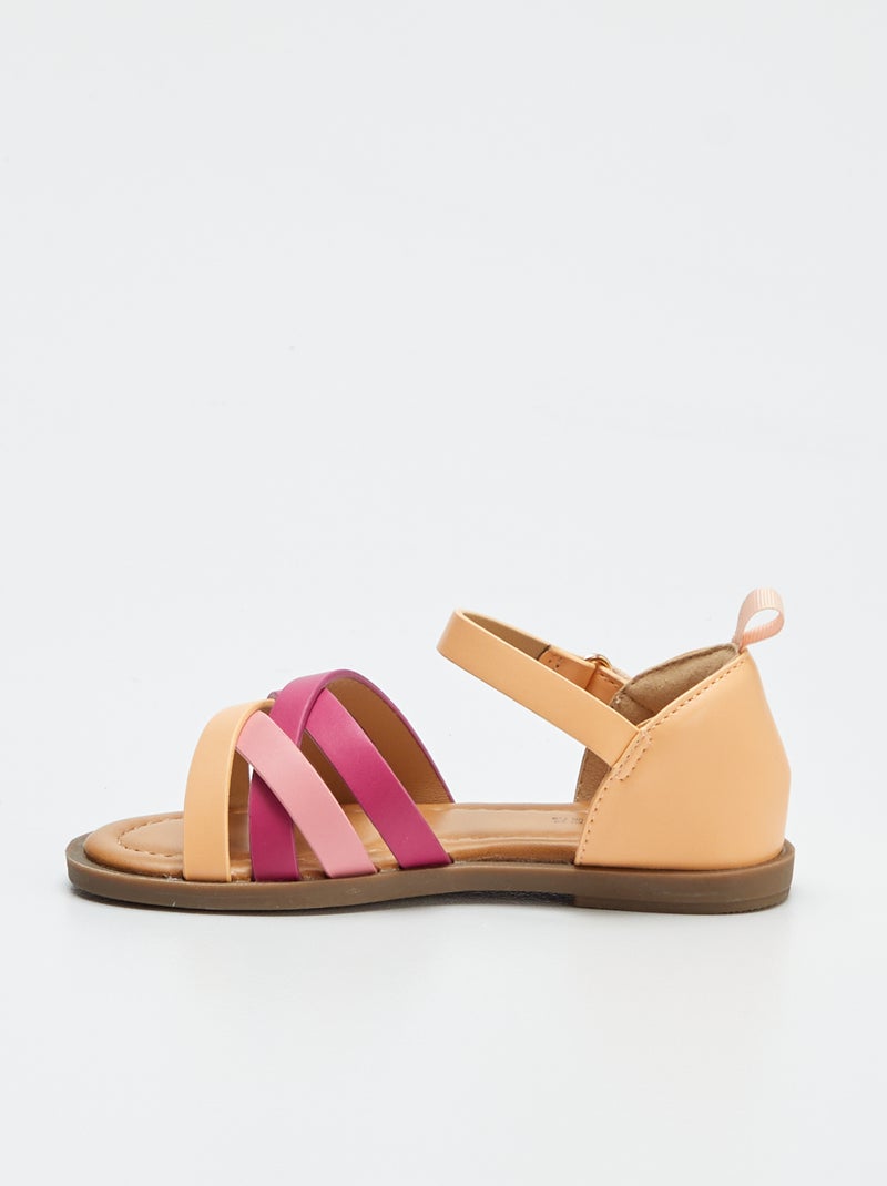 Iriserende sandalen met riempjes ROSE - Kiabi