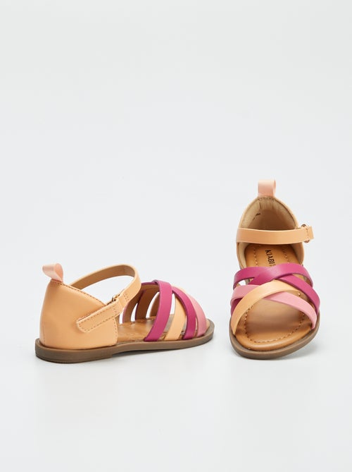 Iriserende sandalen met riempjes - Kiabi