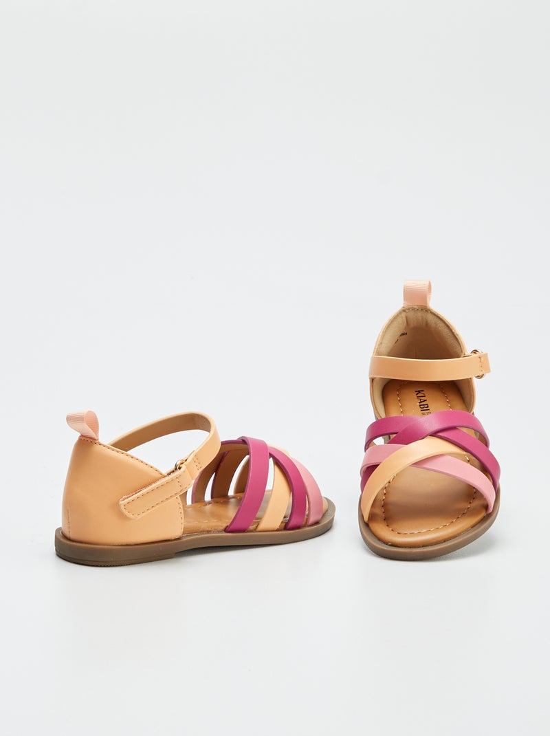 Iriserende sandalen met riempjes ROSE - Kiabi
