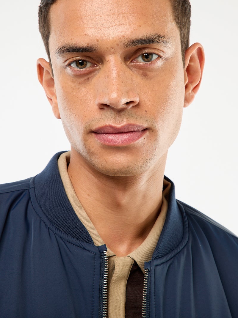 Jack in pilotenstijl met dubbele cargozakken Blauw - Kiabi