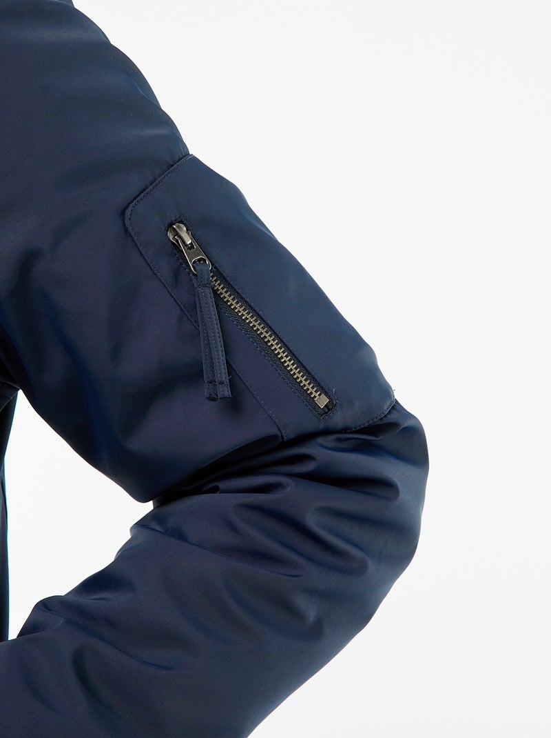 Jack in pilotenstijl met dubbele cargozakken Blauw - Kiabi