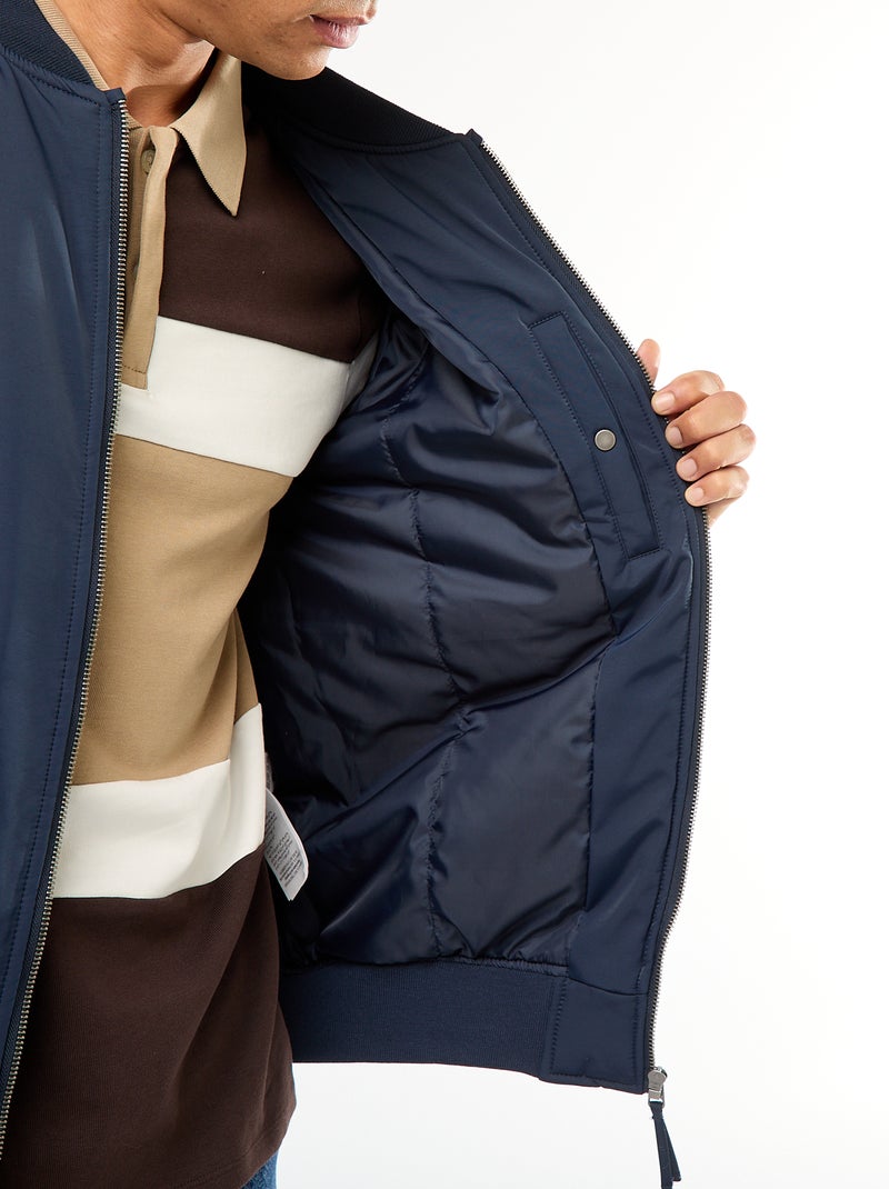 Jack in pilotenstijl met dubbele cargozakken Blauw - Kiabi