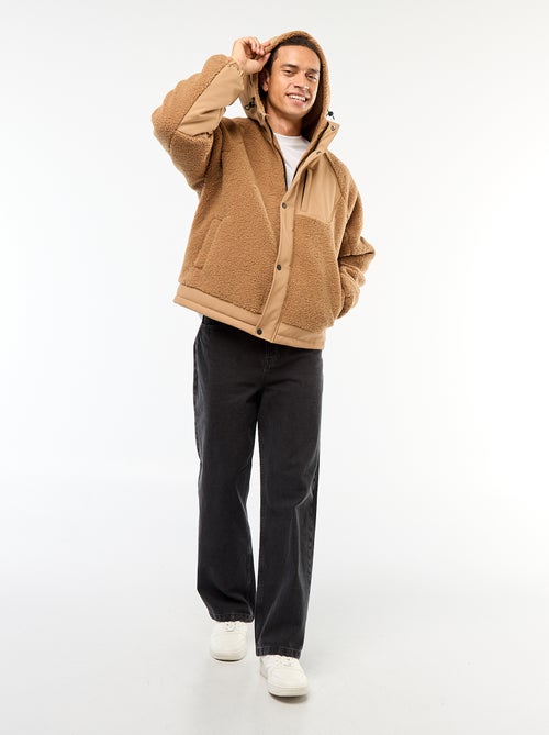 Jack met capuchon en imitatieschapenvacht - Kiabi