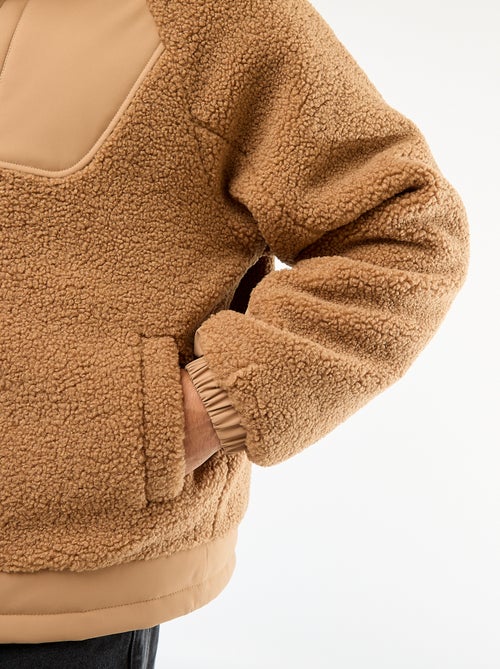 Jack met capuchon en imitatieschapenvacht - Kiabi