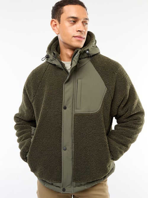 Jack met capuchon en imitatieschapenvacht - Kiabi