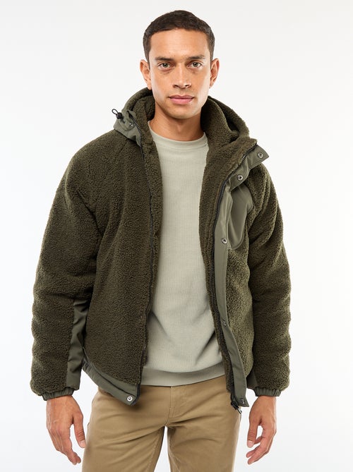 Jack met capuchon en imitatieschapenvacht - Kiabi