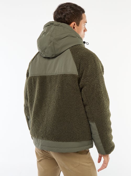 Jack met capuchon en imitatieschapenvacht - Kiabi