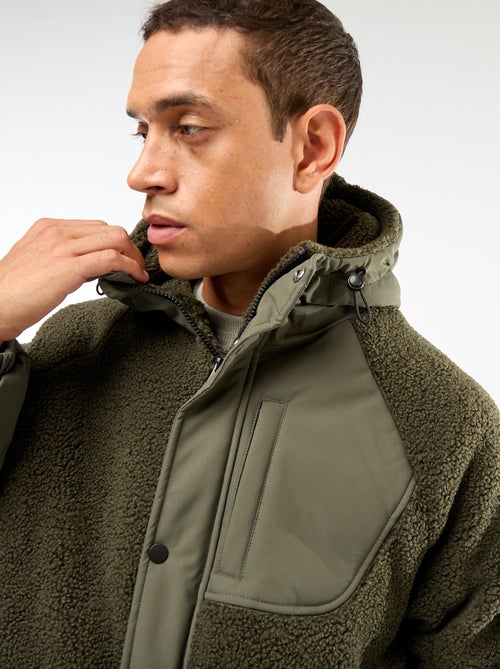 Jack met capuchon en imitatieschapenvacht - Kiabi