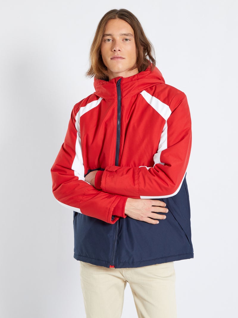 Jack met colorblock en capuchon WIT - Kiabi