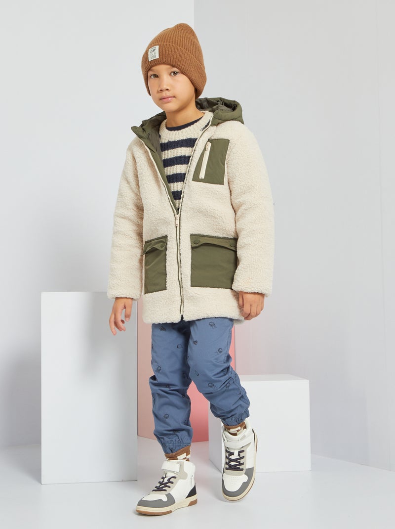 Jack met met schapenvacht effect-effect BIEGE - Kiabi