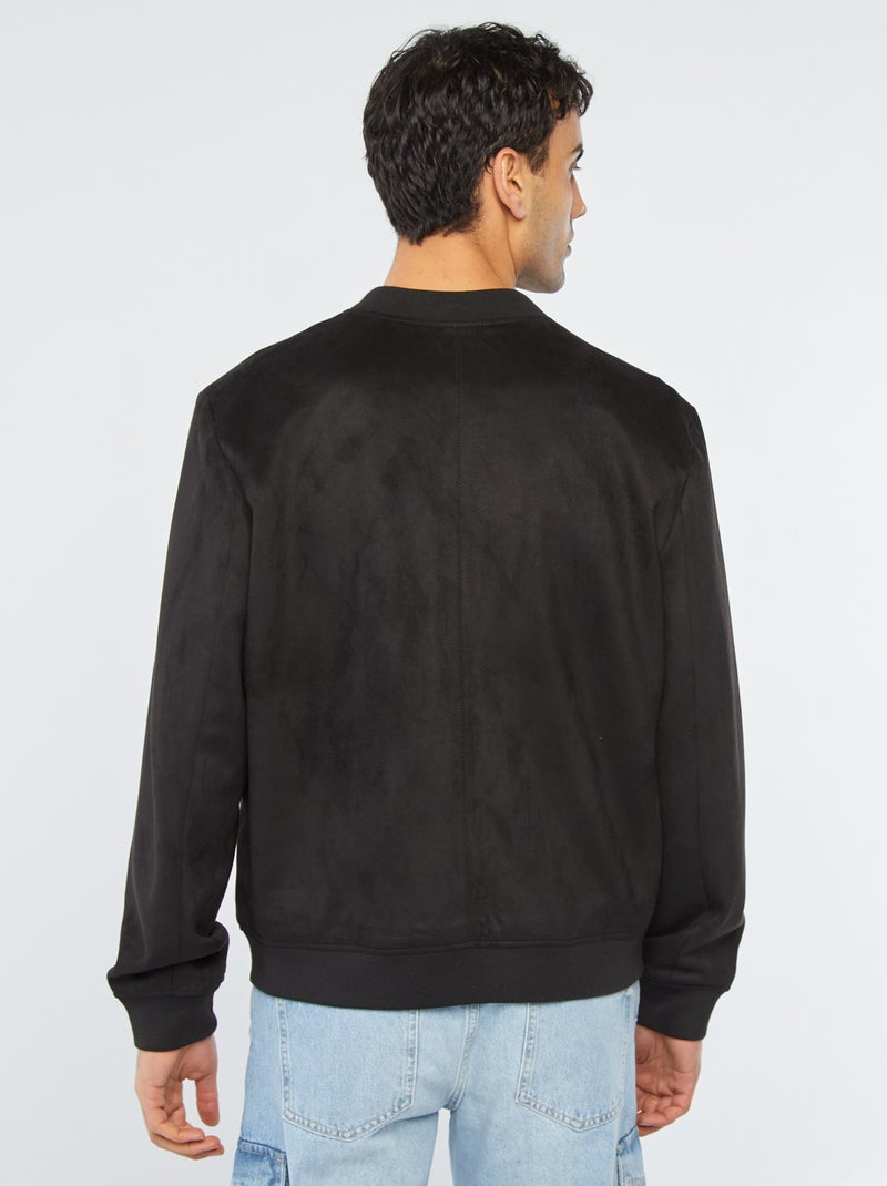 Jack van suèdine met rits zwart - Kiabi