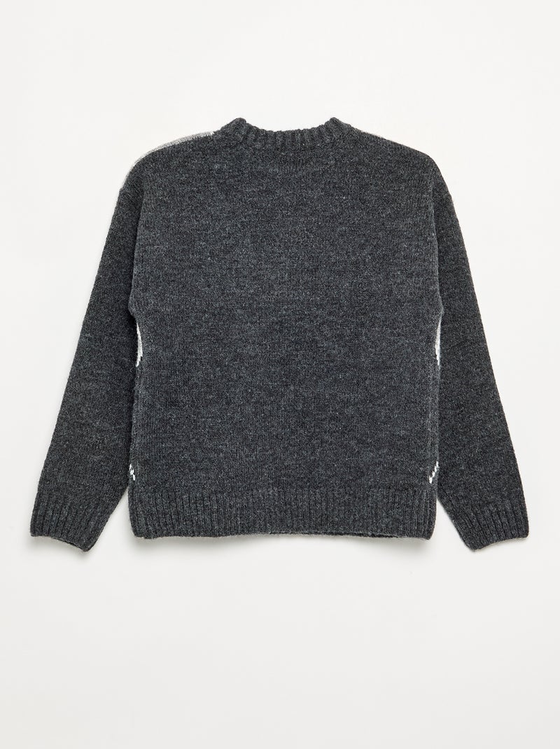 Jacquard trui Grijs - Kiabi