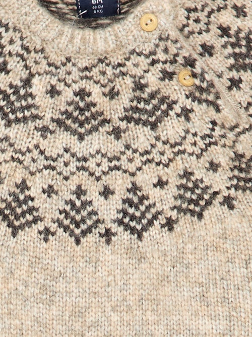 Jacquard trui met knoopsluiting bij de armsgaten - Kiabi Jacquard trui met knoopsluiting bij de armsgaten - Kiabi