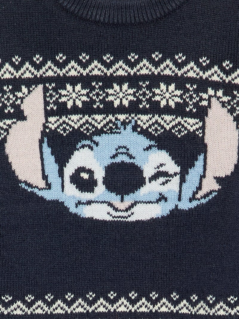 Jacquardtrui 'Disney' 'Stitch' 'Kerst' Blauw - Kiabi