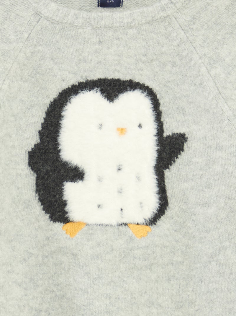 Jacquardtrui met pinguïnprint Grijs - Kiabi