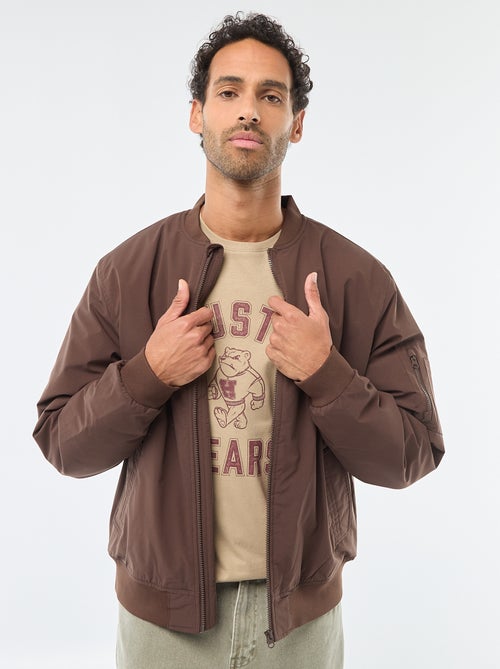 Jas in pilotenstijl met ritszakje op de mouw - Kiabi