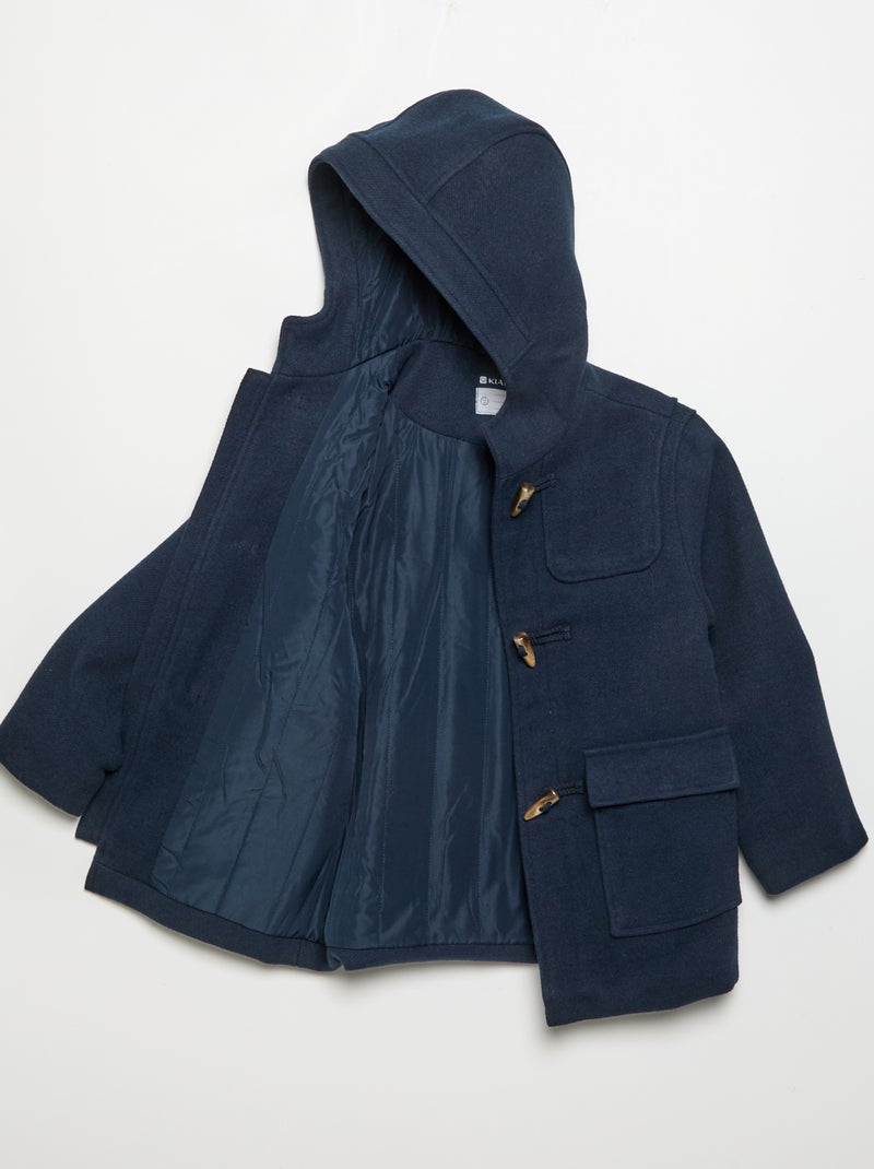 Jas met capuchon en brandebourgs Blauw - Kiabi