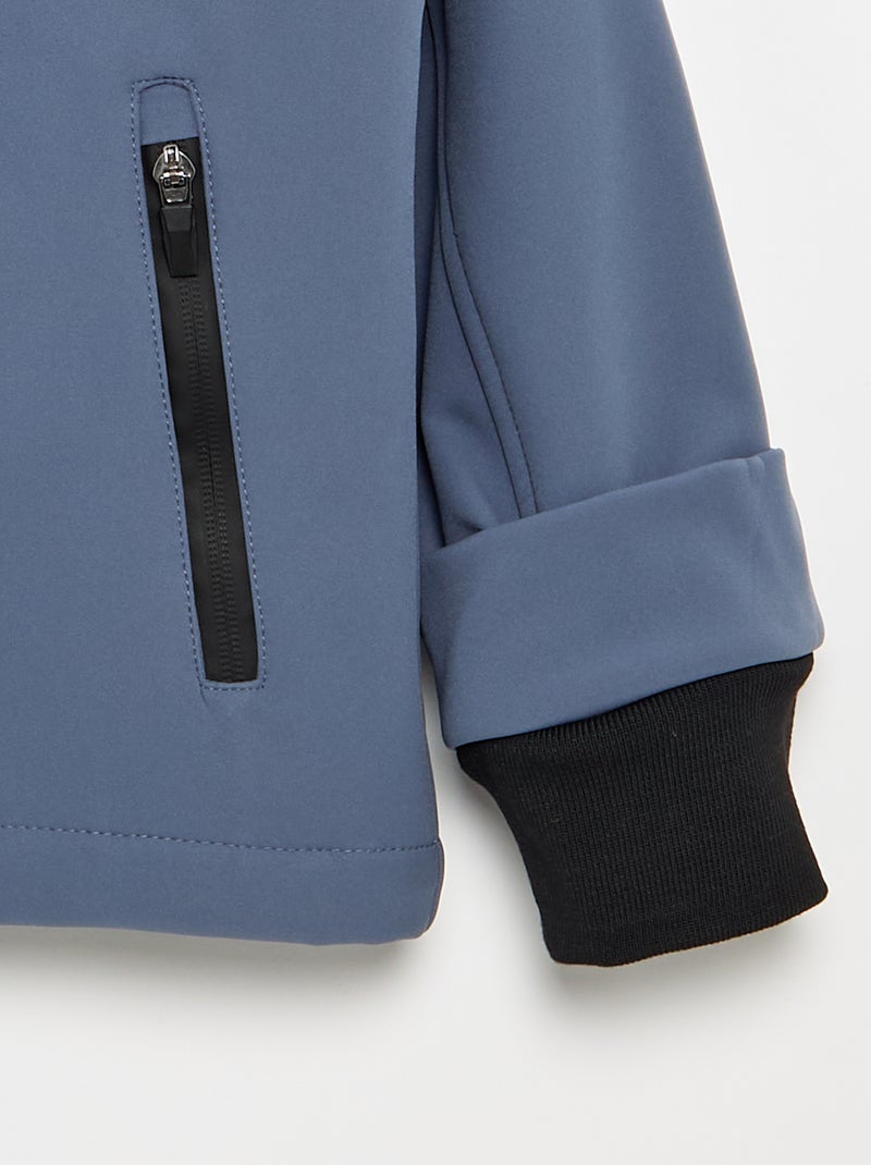 Jas met capuchon gevoerd met microfleece Grijs - Kiabi
