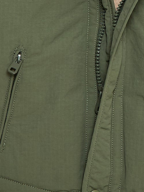 Jas met capuchon met voering van imitatiebont - Kiabi