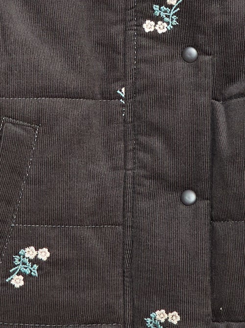 Jas met capuchon van velours - Kiabi