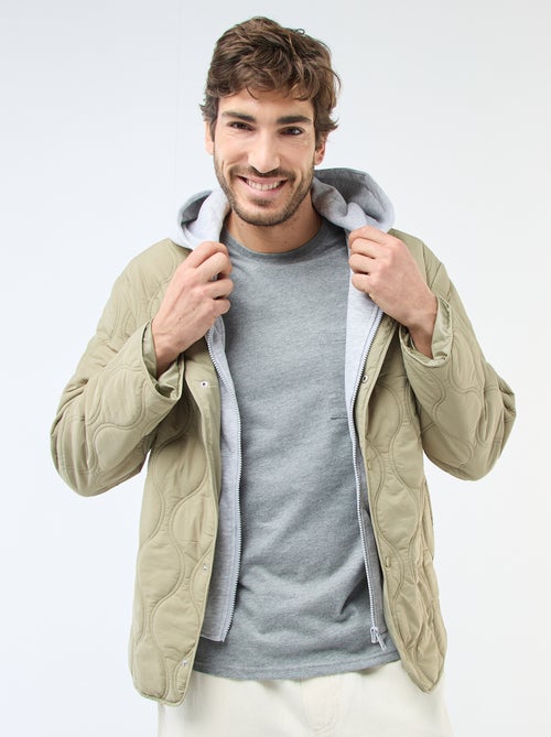 Jas met kap en afneembaar fleece borststuk - Kiabi