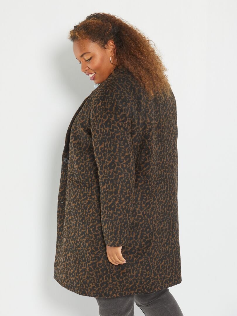 Jas met luipaardprint BRUIN - Kiabi