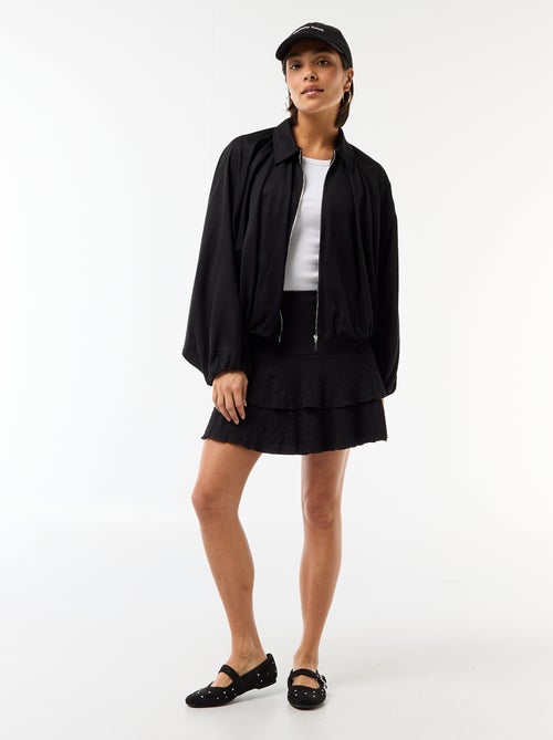 Jas met pofmouwen en rits - Kiabi