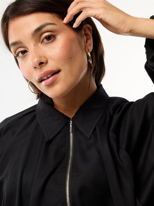 Jas met pofmouwen en rits - Kiabi