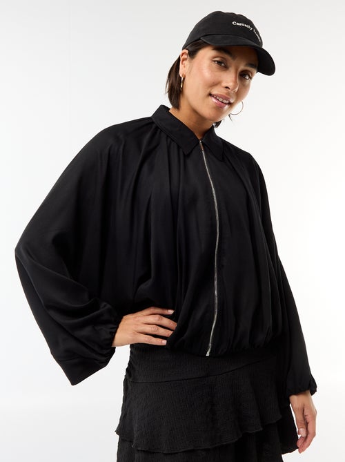 Jas met pofmouwen en rits - Kiabi