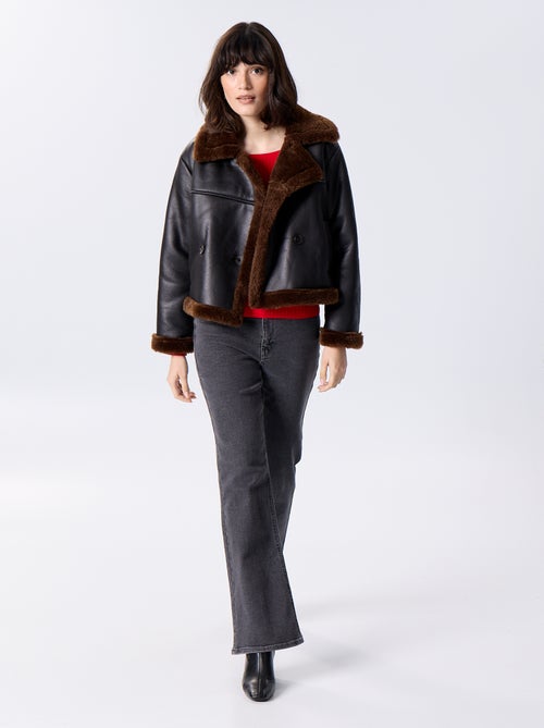 Jas met schapenvachtlook - Kiabi