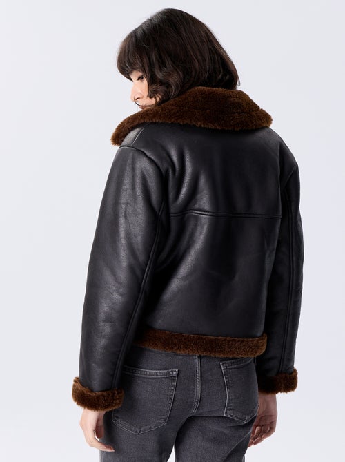 Jas met schapenvachtlook - Kiabi