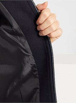 Jas met woleffect en capuchon - Kiabi