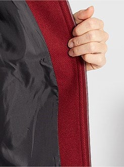 Jas met woleffect en capuchon - Kiabi