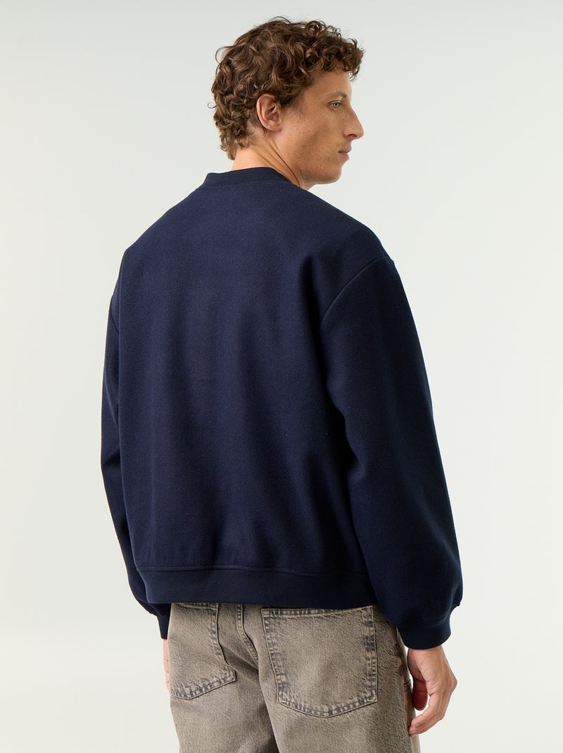 Jas van imitatie wol Blauw - Kiabi