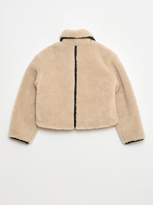 Jas van imitatiebont met drukknoopsluiting - Kiabi