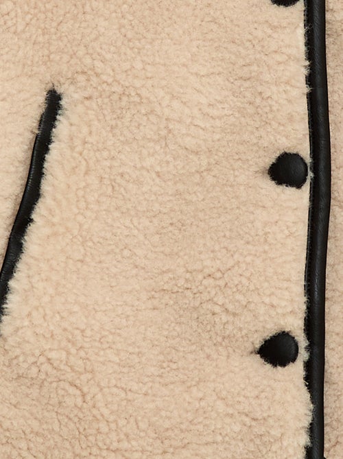 Jas van imitatiebont met drukknoopsluiting - Kiabi