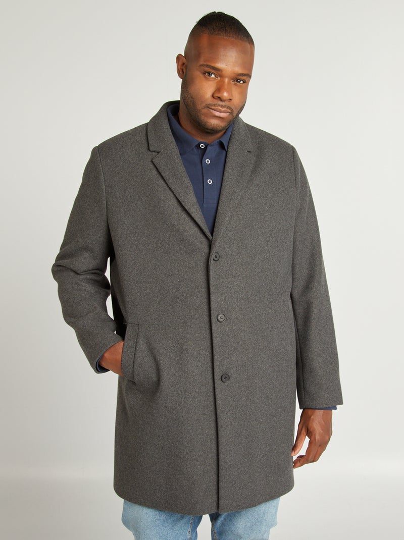 Jas van wolmix GRIJS - Kiabi