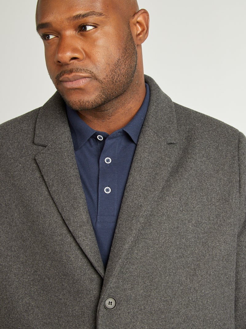 Jas van wolmix GRIJS - Kiabi