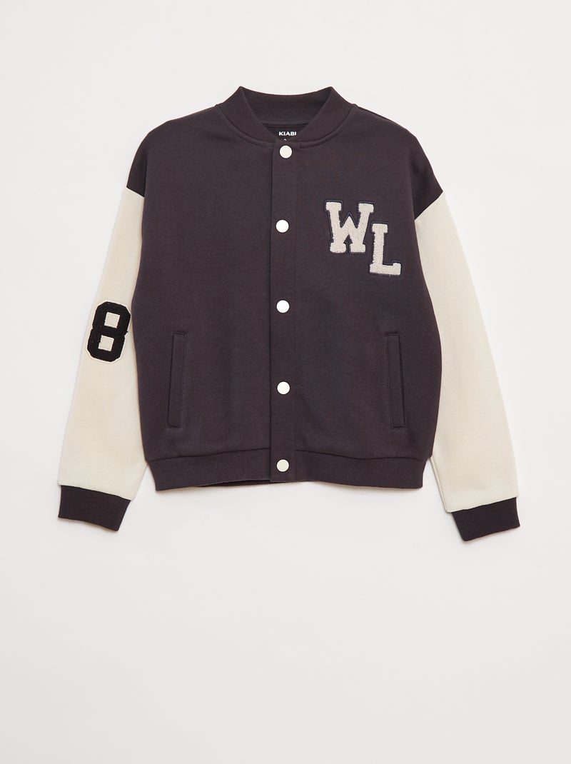 Jasje in American collegestijl Zwart - Kiabi