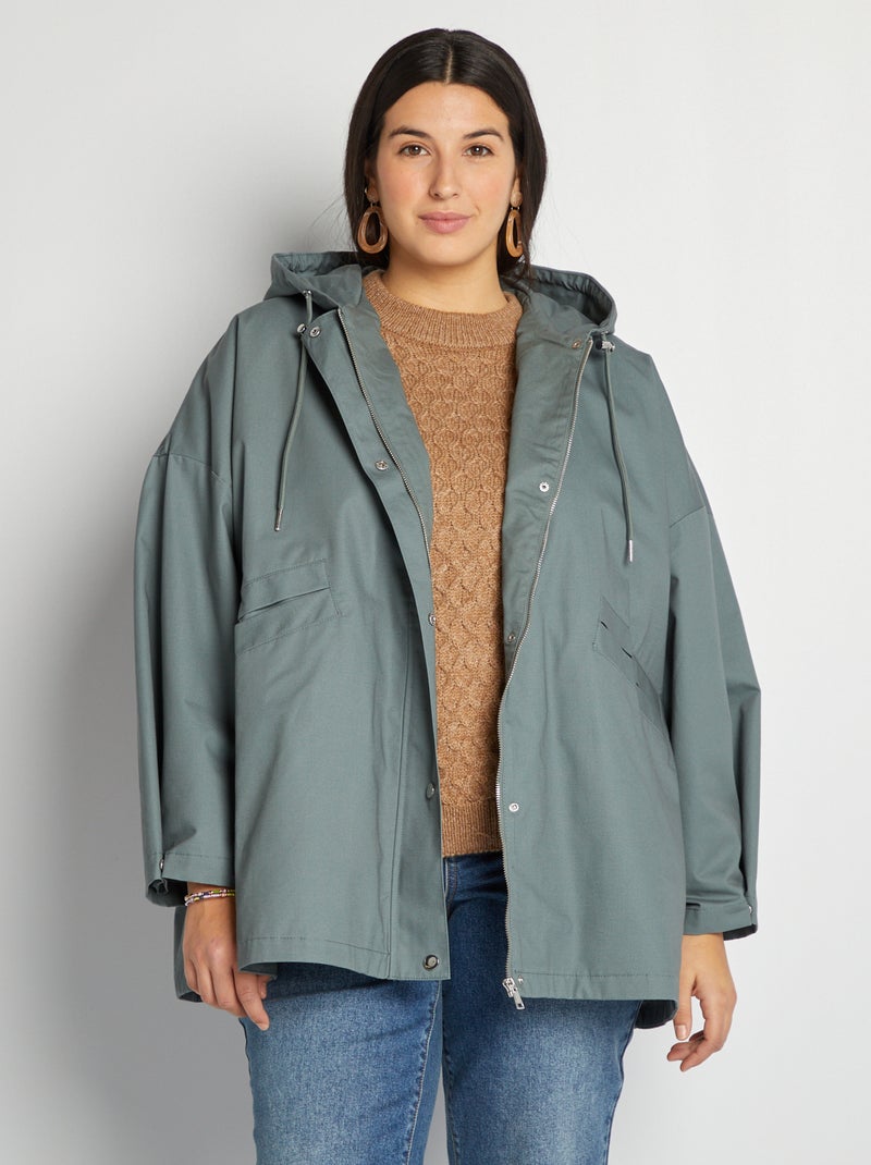 Jasje met capuchon - uitlopend model GROEN - Kiabi