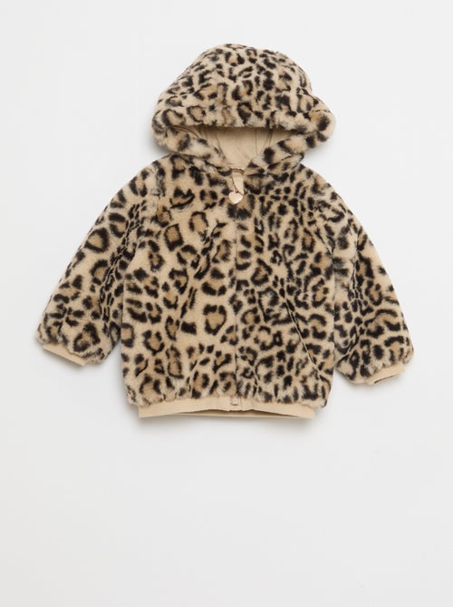 Jasje van imitatiebont met capuchon - Kiabi