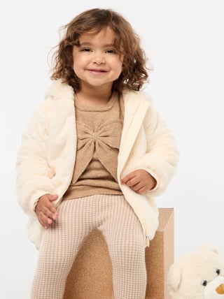 Jasje van imitatiebont met capuchon